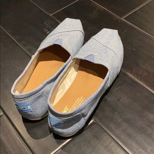 Blue Denim Toms Shoes